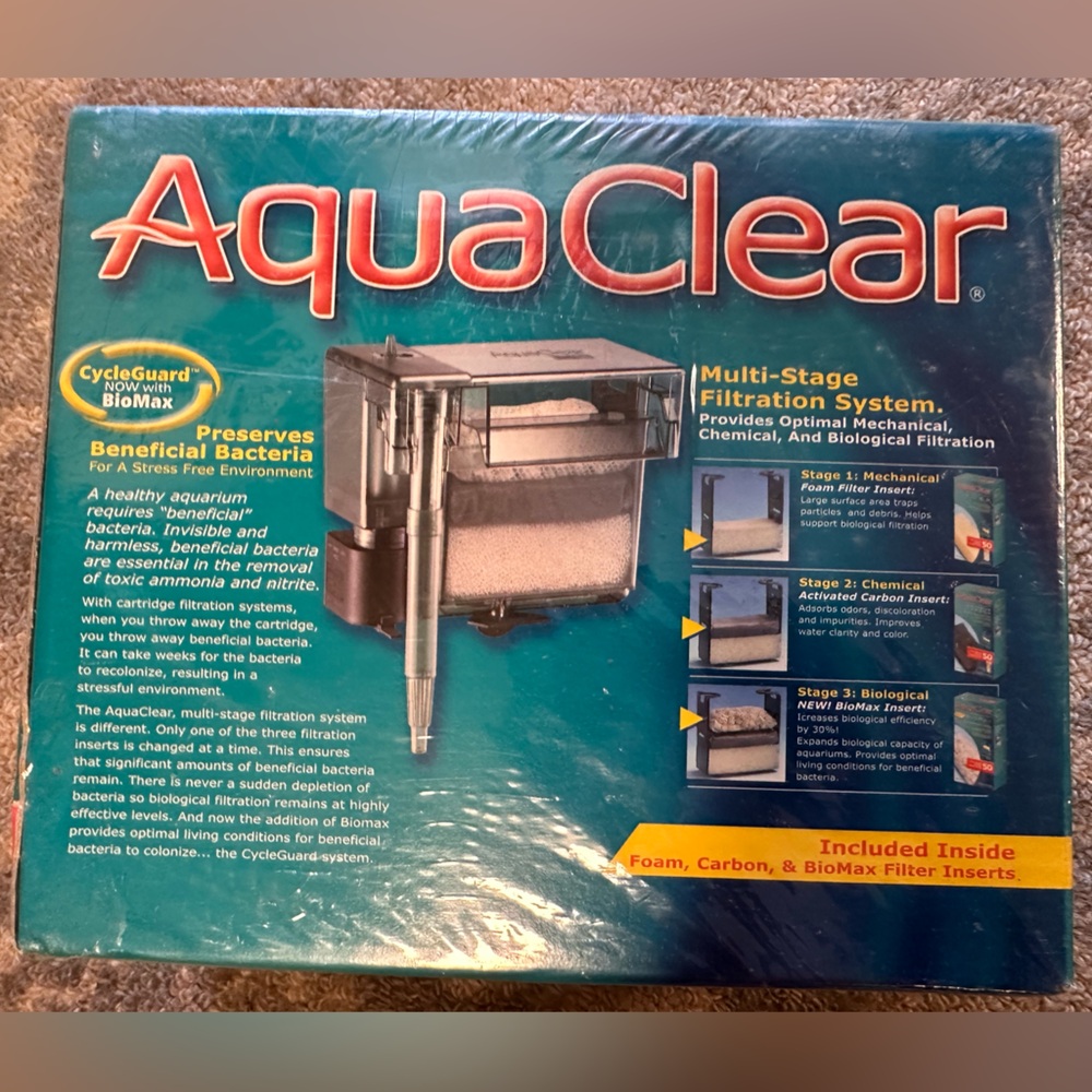 Aqua Clear Power Filter 50 for 20-50 Gallon Aquariums new in box